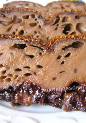 Une photo de Flan chocolat et ses pépites