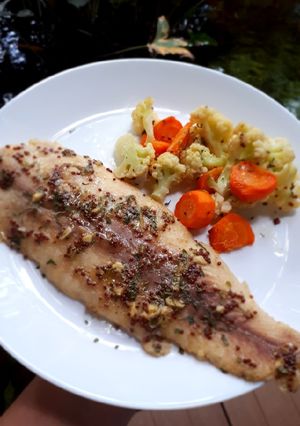 Foto resep Baked honey mustard dory fish
