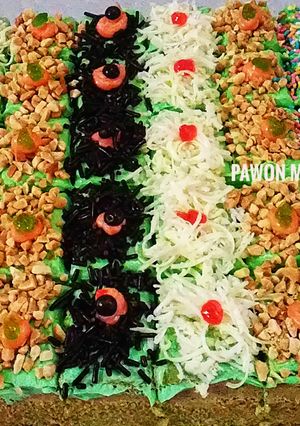 Foto resep Bolu Potong Pandan aneka toping