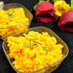 A picture of Kesari chenna.