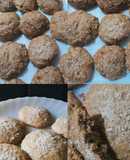 Galletitas integrales de coco, banana y manzana