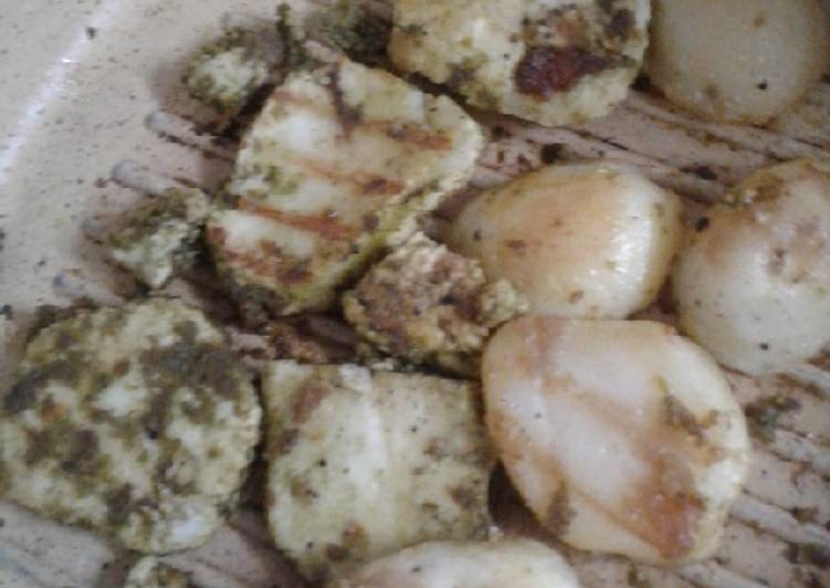 Steps to Make Favorite Grilled paneer and potatoes