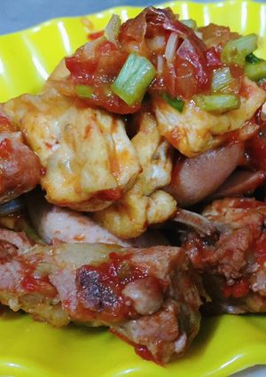 Hình của món Sườn đậu sốt cà chua.