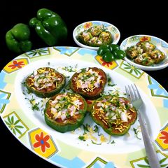 A picture of Capsicum Tikki Chaat.