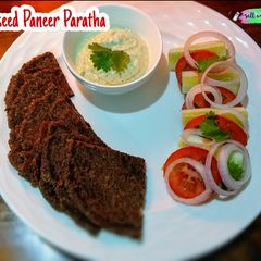 A picture of Flaxseed paneer paratha-Low carb/High fiber/Protein rich diet.