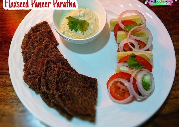 Flaxseed paneer paratha-Low carb/High fiber/Protein rich diet