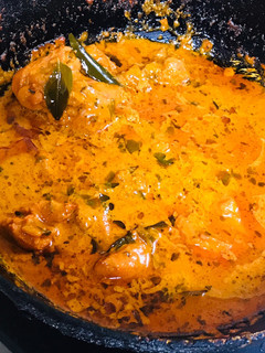 A picture of Cashew chicken with dash of charoli..!.