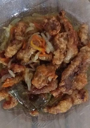 Foto resep Fried pork lemon sauce