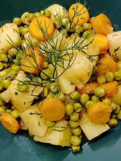 Zöldborsós ragu görög módra recept fotója