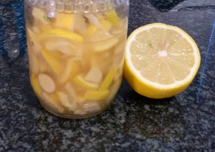 Recipe of Super Quick Homemade Honey Ginger Lemon Jar