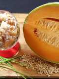 Insalata di melone e orzo perlato