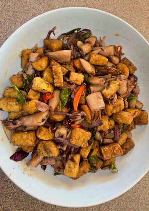 Foto resep Tumis Cumi Asin dan Tempe