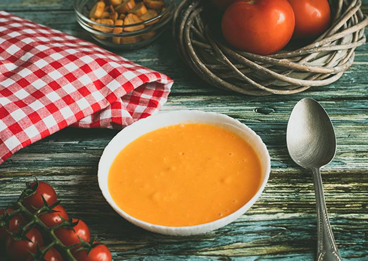 Recette de Tous les soirs de la semaine Soupe de tomates rôties