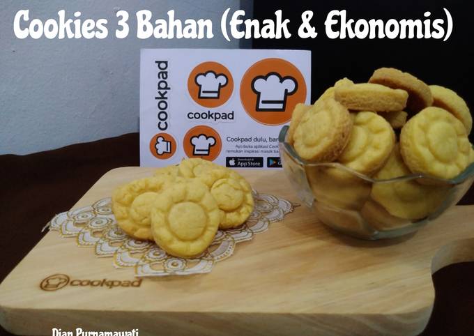 Cookies 3 Bahan (Enak dan Ekonomis)