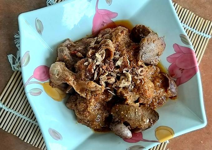 Cara Gampang mengolah Ati Ampela bumbu Kacang, Menggugah Selera