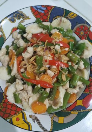Foto resep Tumis buncis ayam baso