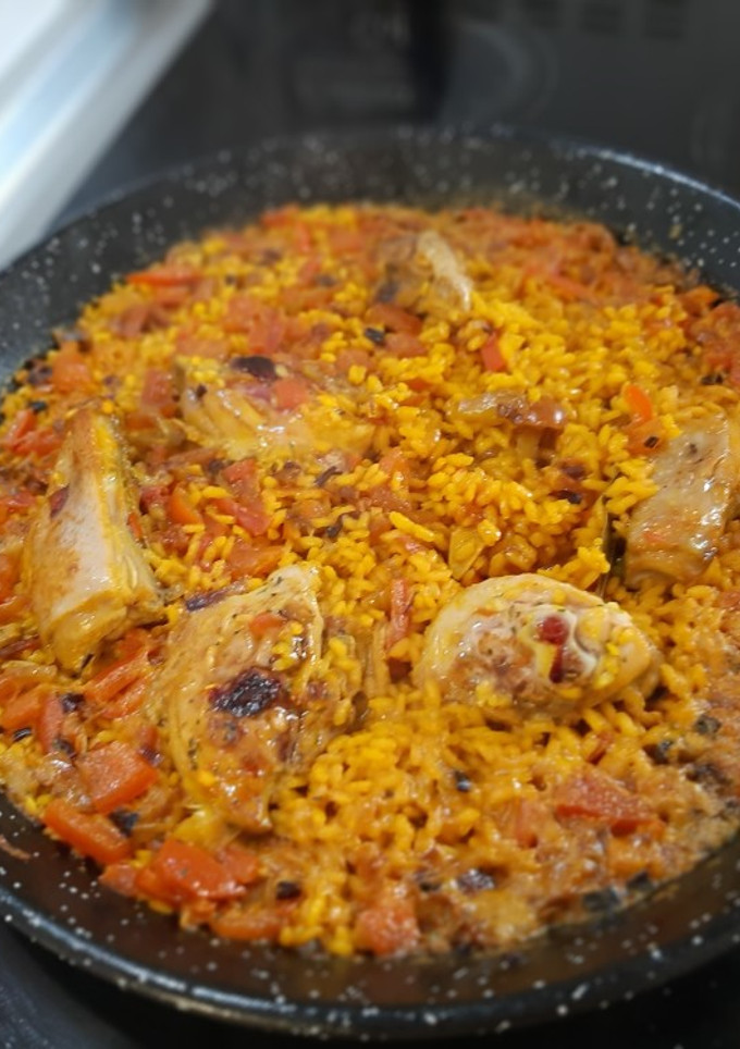 Una foto de Sartén de arroz con pollo