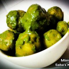 A picture of Mint Potato/Pudina Aloo.