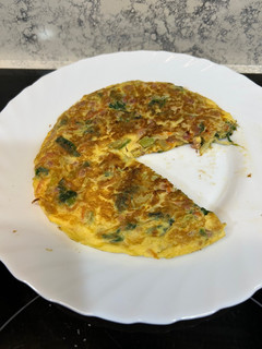 Una foto de Cena rápida: tortilla de verduras en un momento