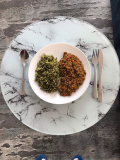 Una foto de Variemos el menú con un arroz de espinaca 🍚🌱🤤