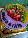 Puding taro, leci, chocholate