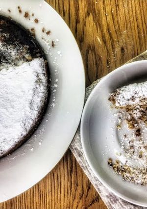 Une photo de Almond cake ou cake aux amandes sans gluten et sans matière grasse