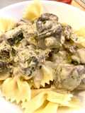 Creamy Mushrooms with Farfalle!