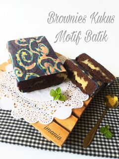 Foto resep Brownies Kukus Motif Batik