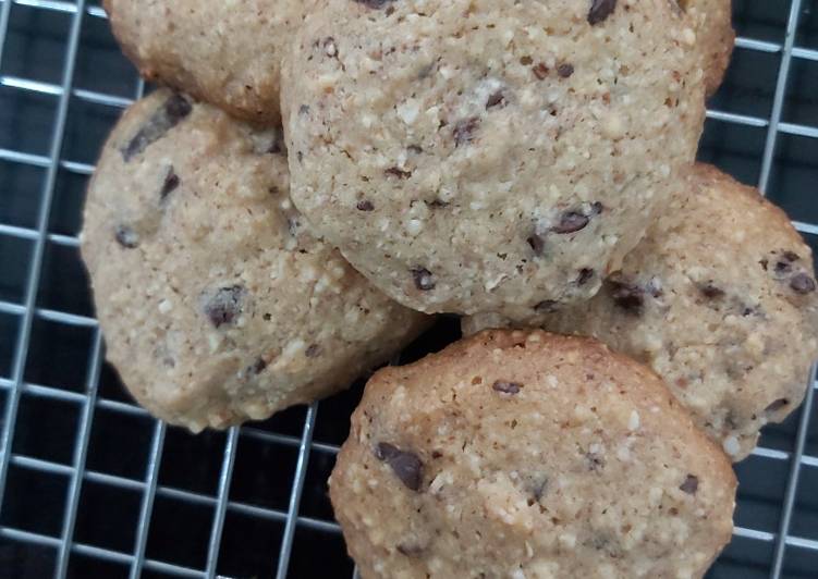 Resep Choco Almond Cookies, Enak