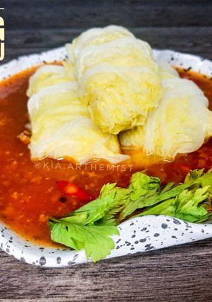 Foto resep Sawi Gulung Ayam Tahu