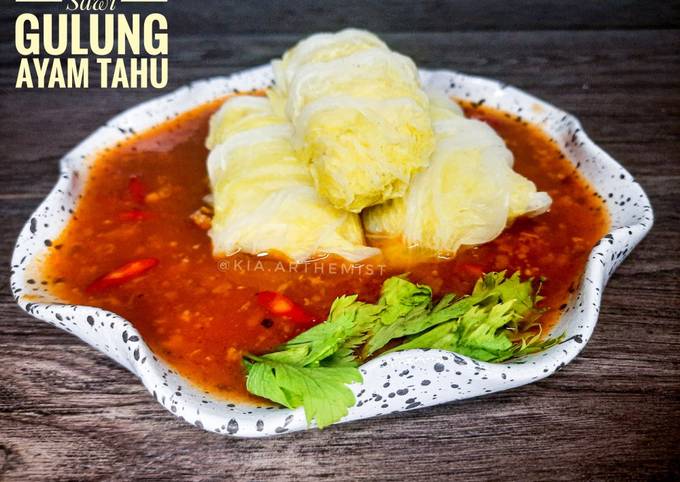 Resep Sawi Gulung Ayam Tahu Oleh Kia Arthemist Cookpad