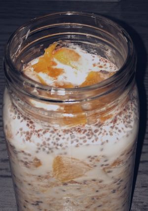 Una foto de Avena con durazno