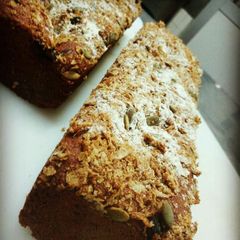 A picture of Banana Blueberry bread.