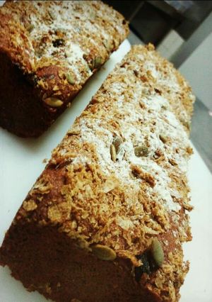 A picture of Banana Blueberry bread.