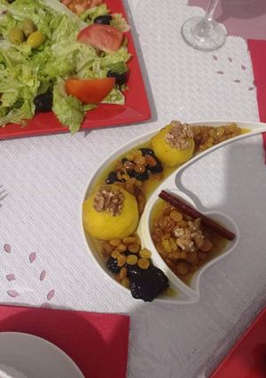 صورة لوصفة طاجين الحلو بالتفاح