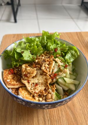 Hình của món Bún đậu hũ nước tương.