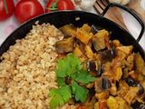 Szaftos,"húsos" padlizsánpörkölt (vegán)
