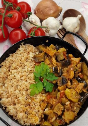 Szaftos,"húsos" padlizsánpörkölt (vegán) recept fotója