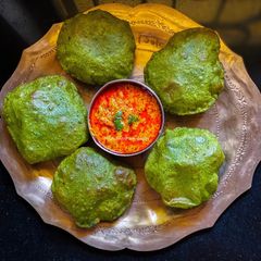 Methi Palak Poori A picture of Methi Palak Poori.