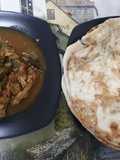 Lady finger chicken with Naan