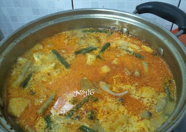 Lodeh tewel dan kacang panjang