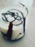 Chocolate syrup Dahi lassi