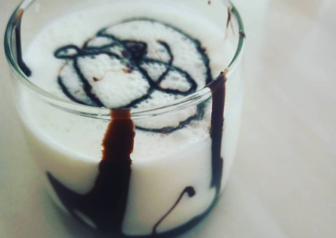 Chocolate syrup Dahi lassi