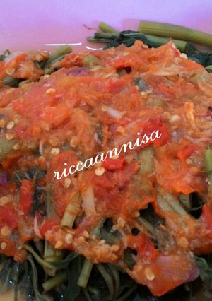Foto resep Plecing Kangkung pedas tanpa minyak
