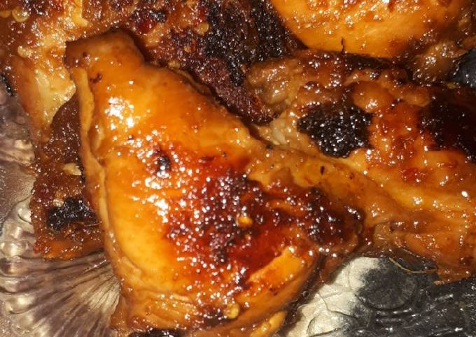 Ayam bakar pedas manis pakai teflon