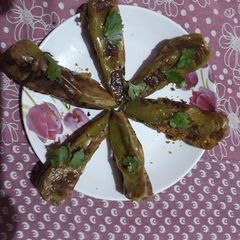 A picture of Besan ki bharwa mirchi.