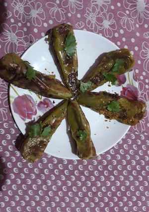 A picture of Besan ki bharwa mirchi.