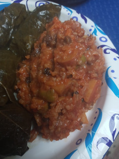 A picture of One Pot Pork Picadillo with Rice.