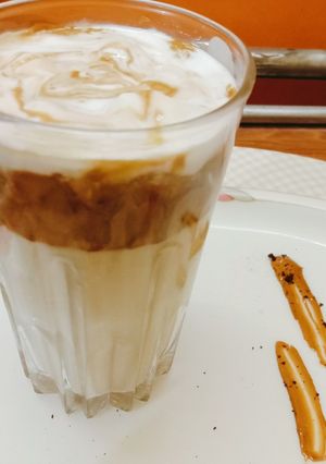 A picture of Dalgona coffee.