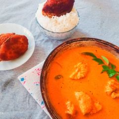 Seer Fish curry A picture of Seer Fish curry.